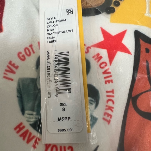 Alice + Olivia Beatles dress . Brand new with tags limited edition - Picture 4 of 4